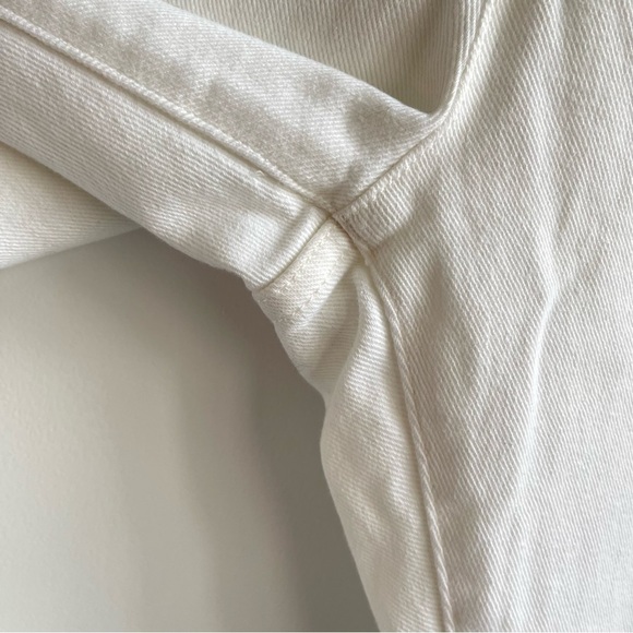 ❌SOLD❌ GOOD American Good Vintage Straight Leg jeans High Rise White denim Zip - Picture 6 of 10